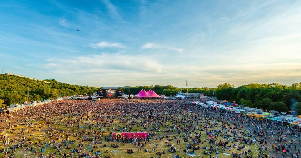 Een impressie van het festival Pinkpop in Landgraaf